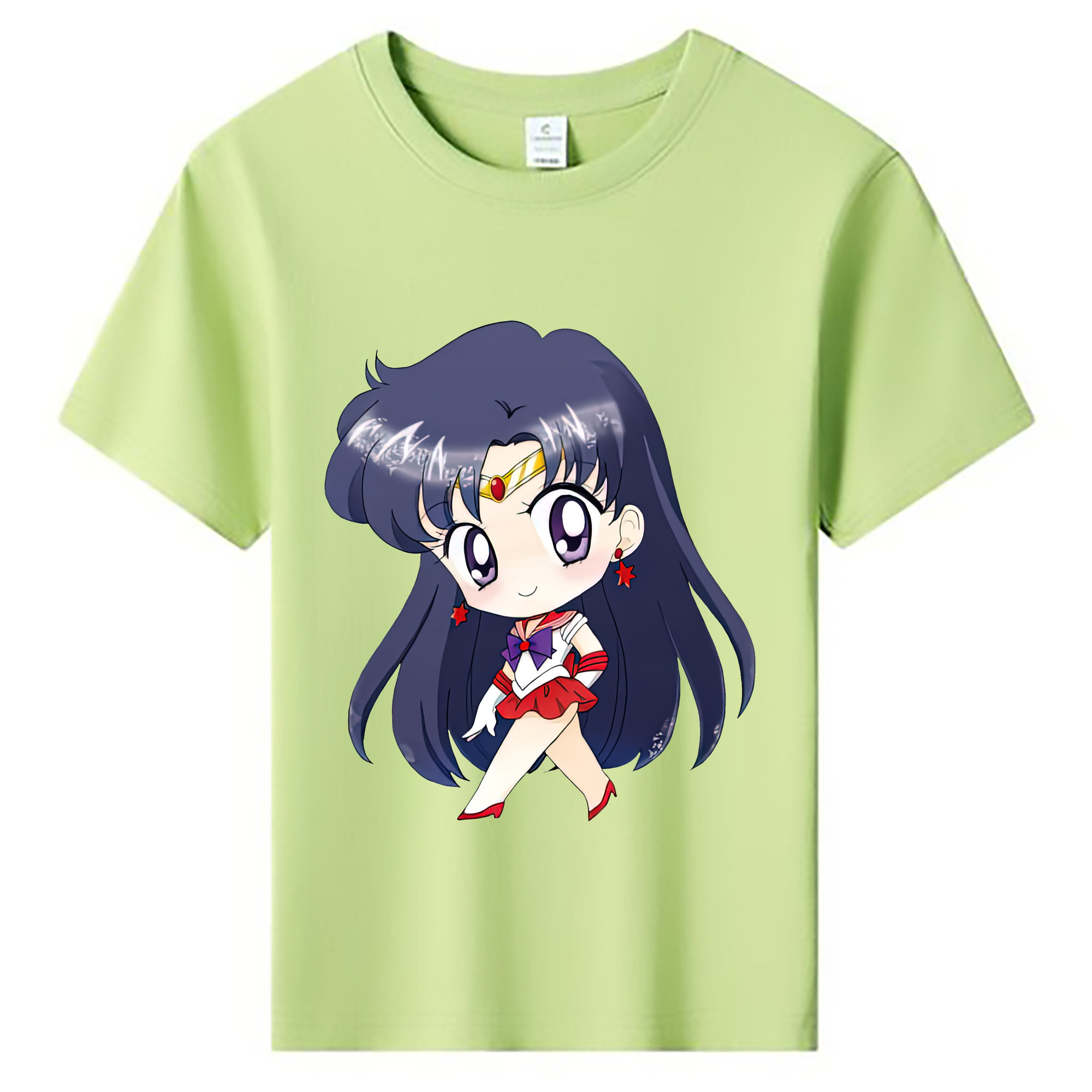（画像用） 美少女戦士セーラームーン 火野レイ ひの レイ Sailor Moon Hino Rei （セーラーマーズ,Sailor Mars） 綿100％キッズTシャツ（フロントプリント）